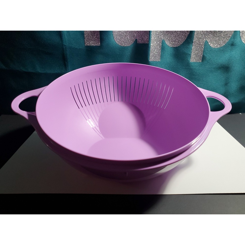 Tupperware Thatsa Colander Multifunction 19 cup Lilac Purple 19cup New Sale New